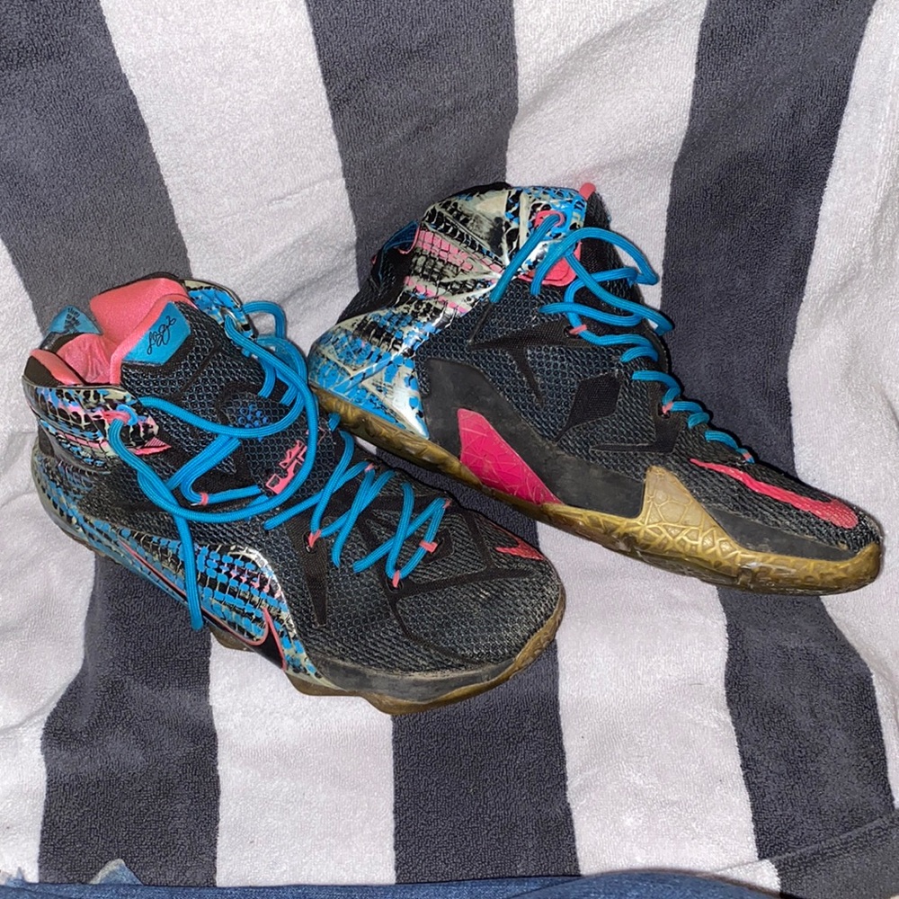 Nike LeBron James XII 12 23 Chromosomes DNA customs hightop mens sz 12 rare